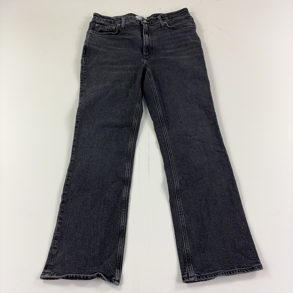 AGOLDE Jeans Womens 31 Gray Charcoal Wash High Rise Straight Stretch Denim